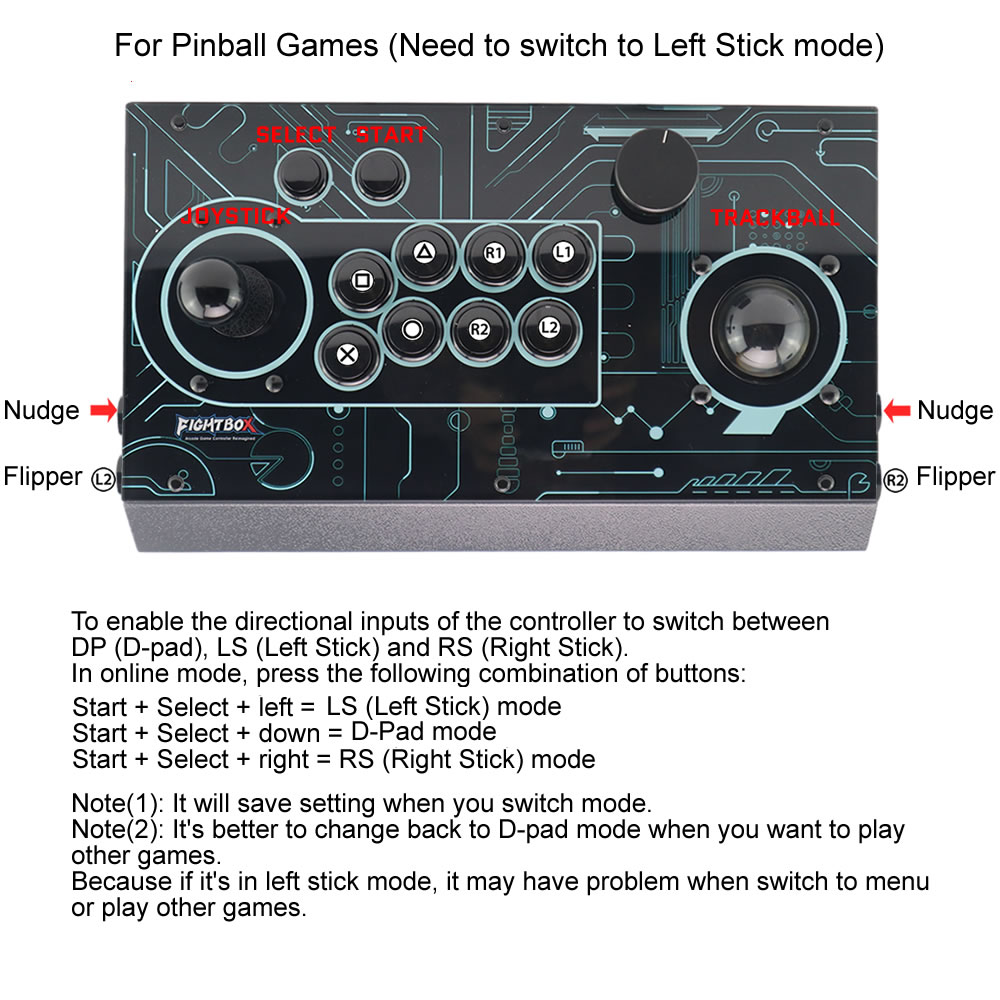 Trackball Controller Arcade - Joystick Arcade FightBox R10-PRO con Trackball