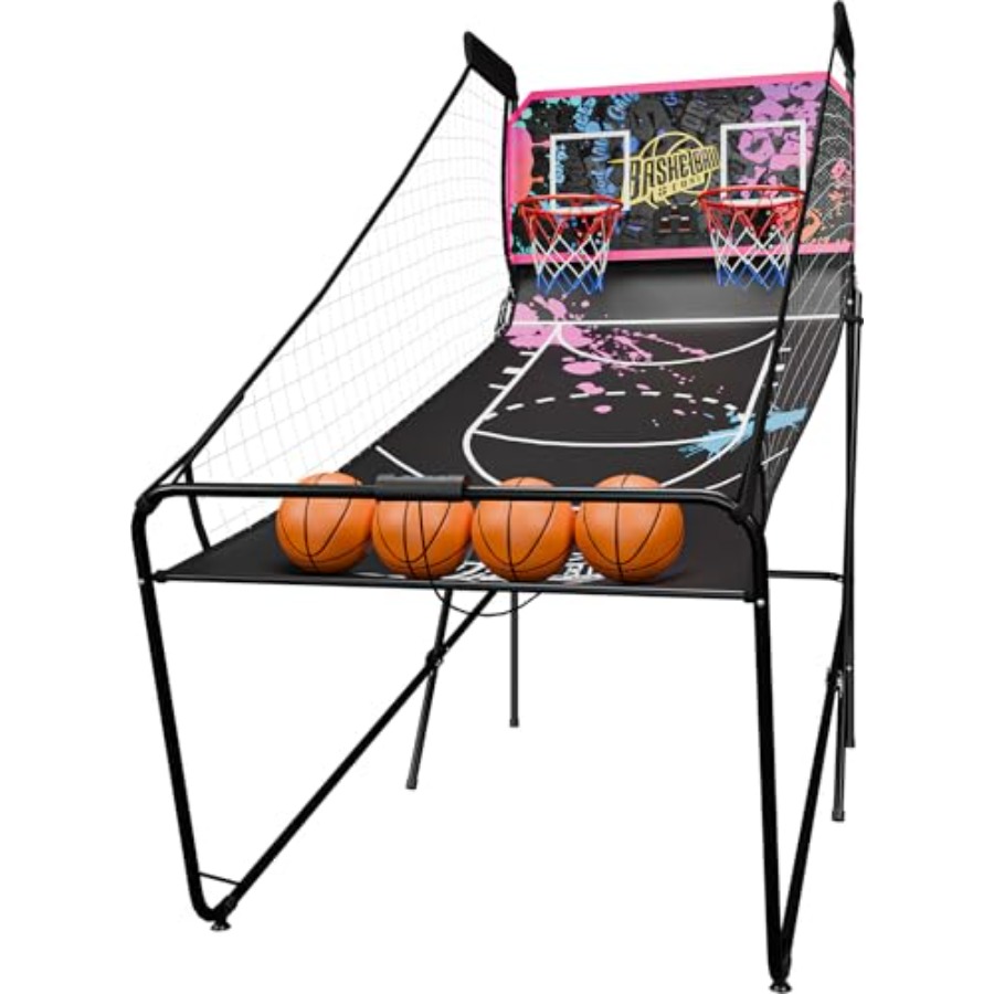 Arcade Games & Vending Co - Juego de baloncesto electrónico plegable para