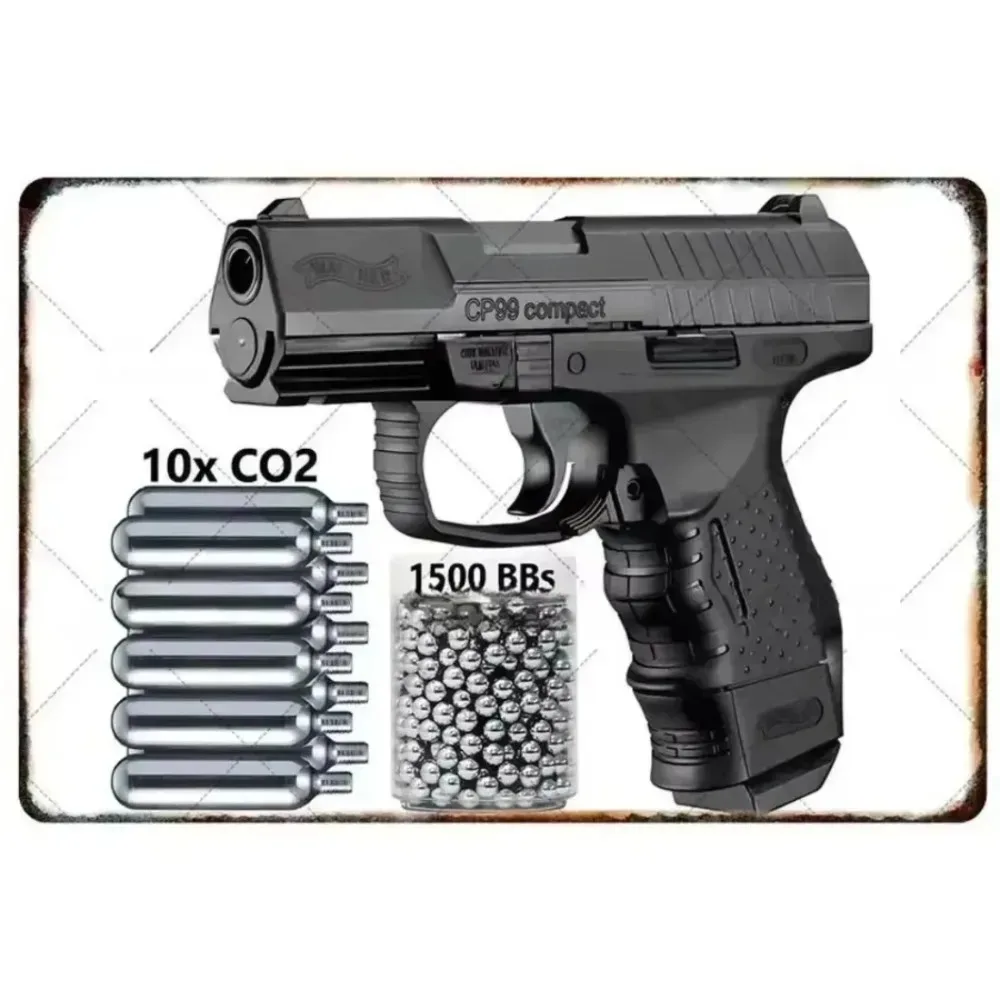 Gun Shooting Arcade - Letrero Metálico Decorativo de Pared con