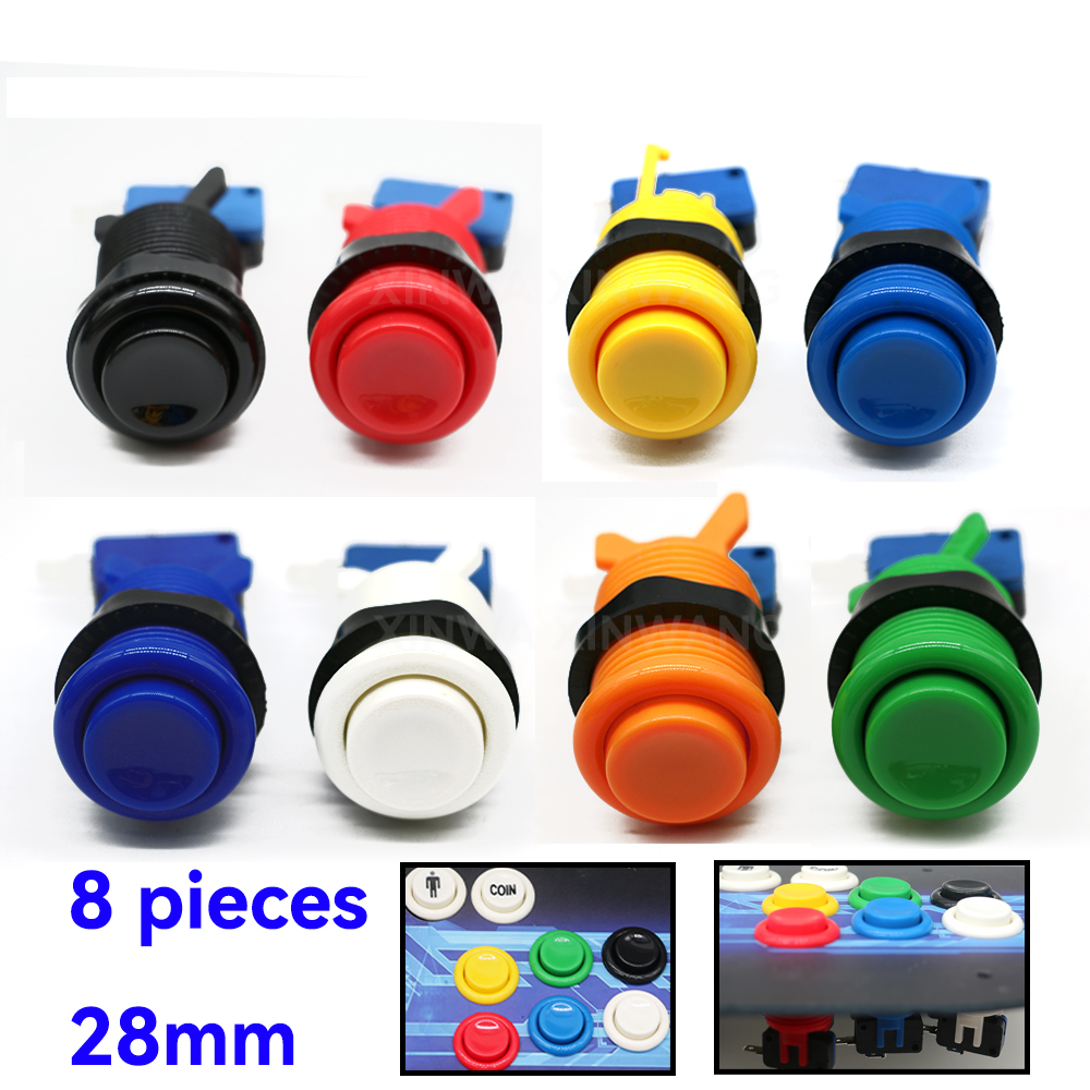 Joystick Arcade Parts - 8 Uds estilo Happ botón tuerca