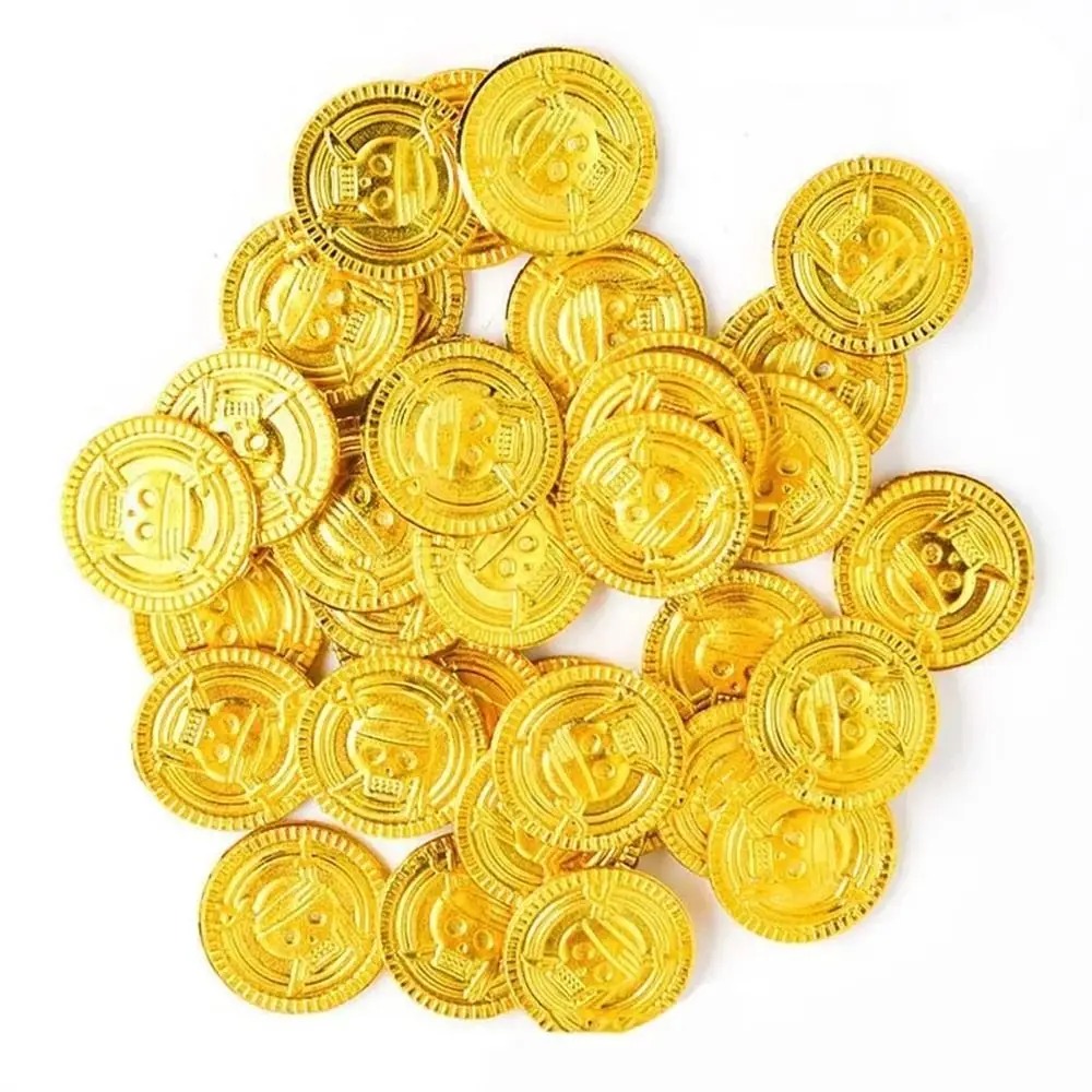 Monedas de oro pirata de plást - Arcade Game Coin reseña y precio