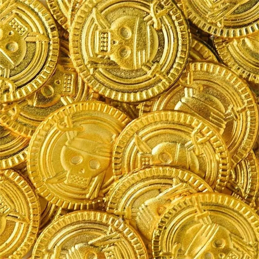 Monedas de oro pirata de plást - Arcade Game Coin reseña y precio