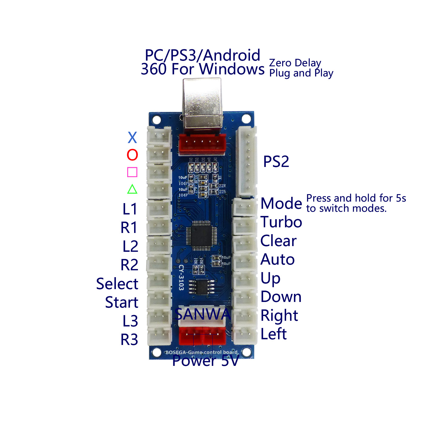 Controlador de Arcade SJ@JX, P - Arcade Button Pcb reseña y precio