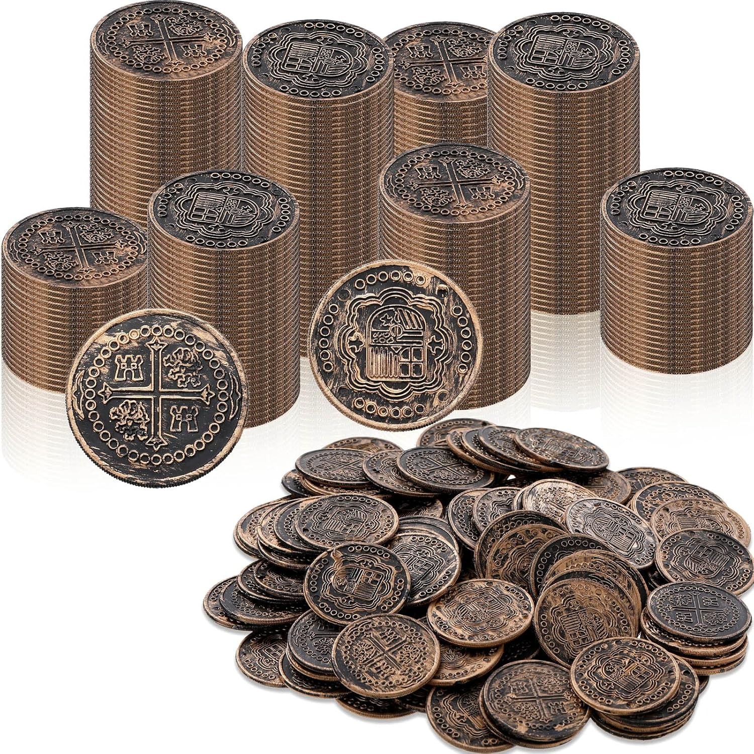 Monedas de Oro Pirata Falsas,  - Arcade Game Coin reseña y precio