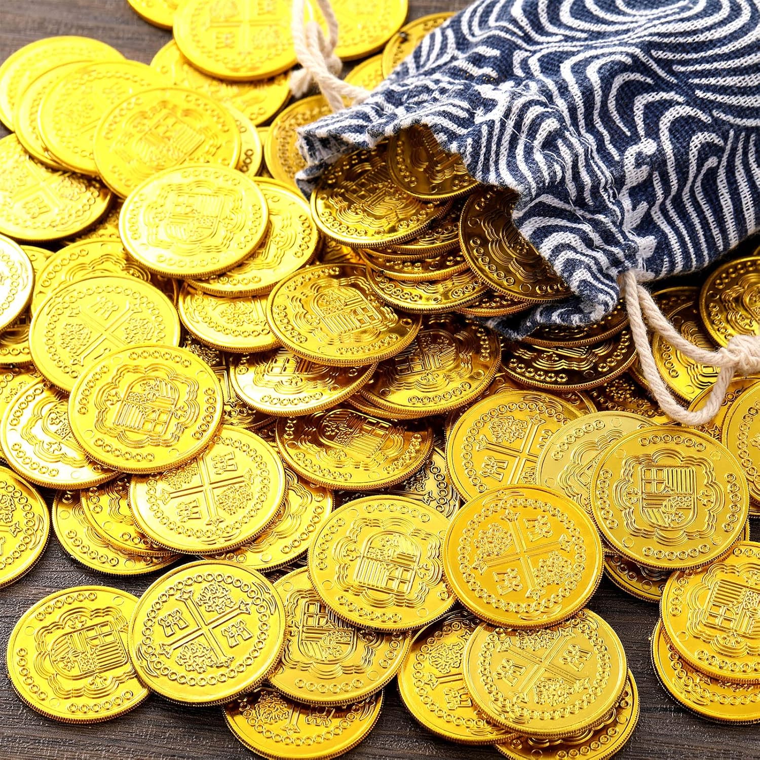 Monedas de Oro Pirata Falsas,  - Arcade Game Coin reseña y precio